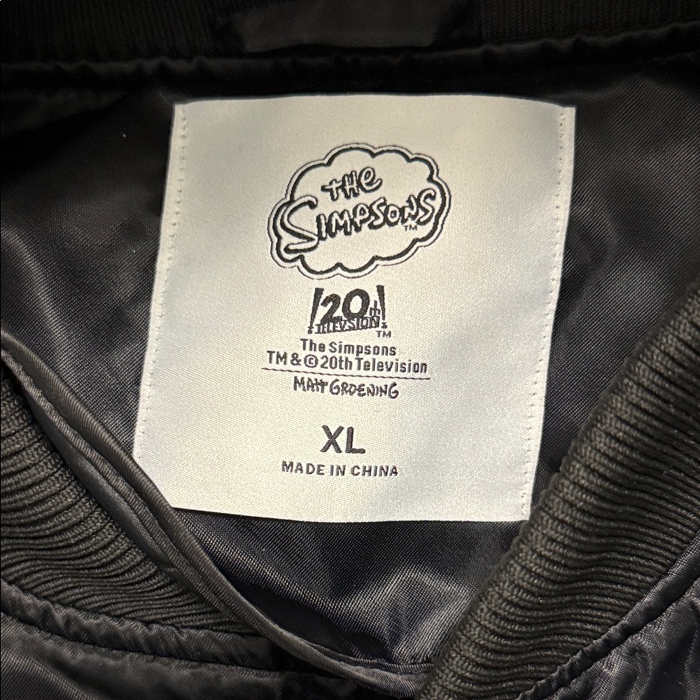 Simpsons Black Jacket With Bart Simpson Skeleton … - image 4